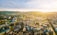 Wuppertal city skyline
