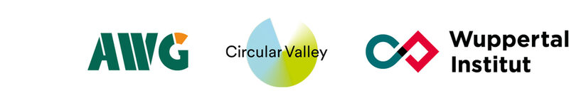 Logos AWG, Circular Valley und Wuppertal Institut