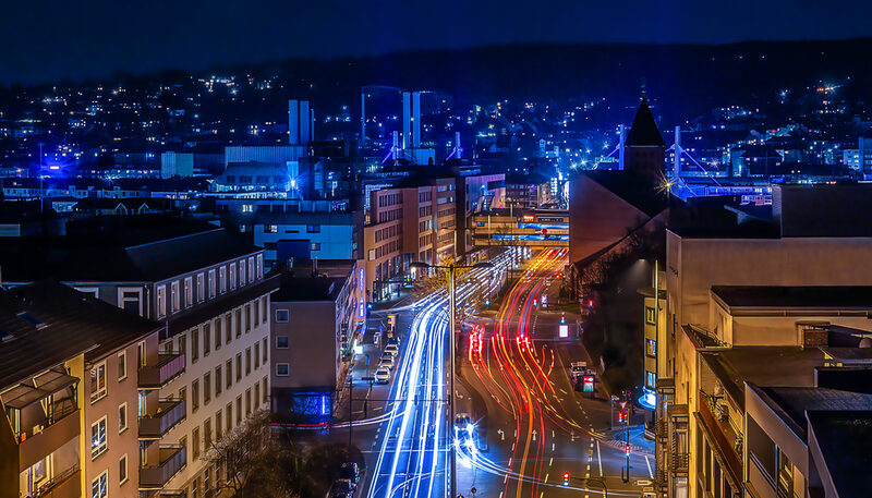 Grafik Skyline Wuppertal grün