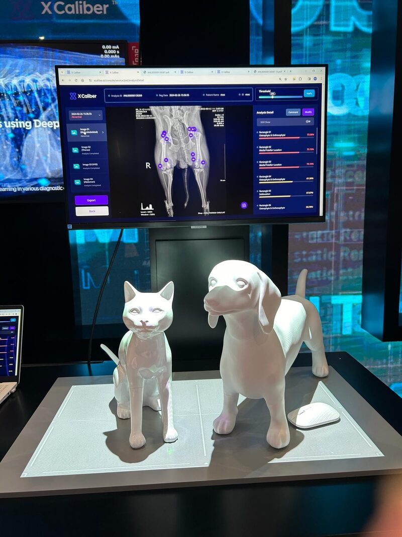 Ausstellungsstand zum Thema Künstliche Intelligenz in der Tiermedizin